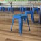 Flash Furniture 4  Inch Royal Blue Metal Stool, PK4 ET-BT3503-18-BL-GG - alternate 1